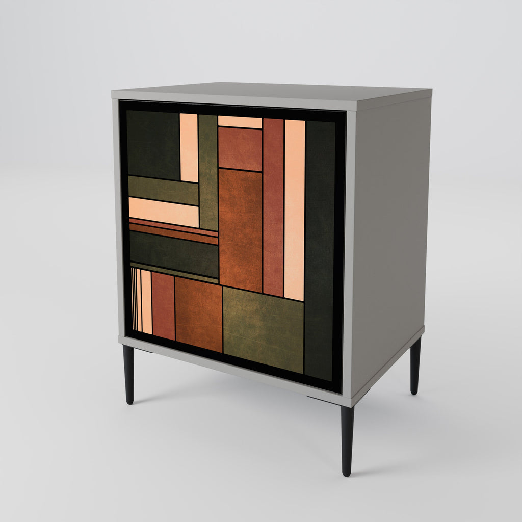 FIGURES OF NATURE 1-Door Sideboard in Grey Finish