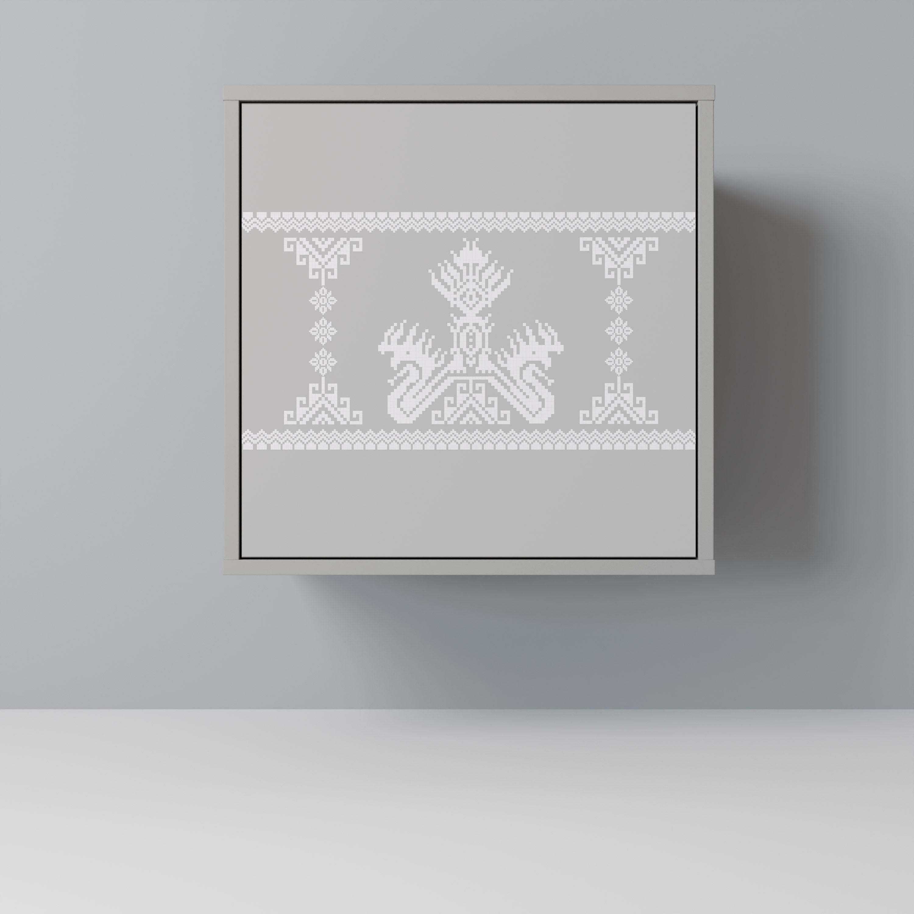 THAI GRAY Aparador de 1 Porta em Acabamento Cinzento