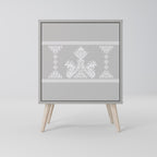 THAI GRAY Aparador de 1 Porta em Acabamento Cinzento