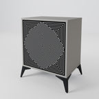 POLYGON ILLUSION 1-Door Sideboard in Grey Finish