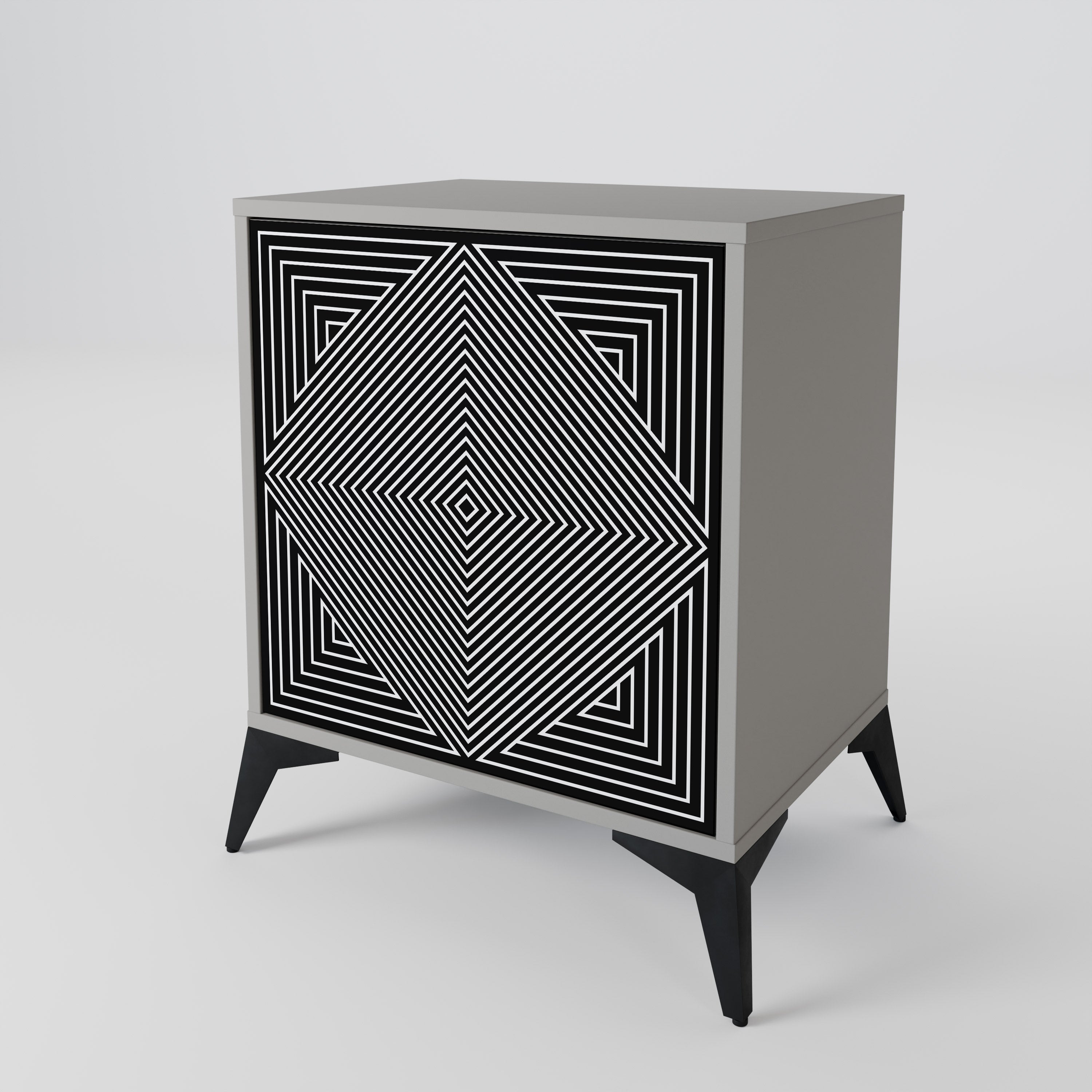 POLYGON ILLUSION 1-Door Sideboard