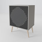 POLYGON ILLUSION 1-Door Sideboard in Grey Finish