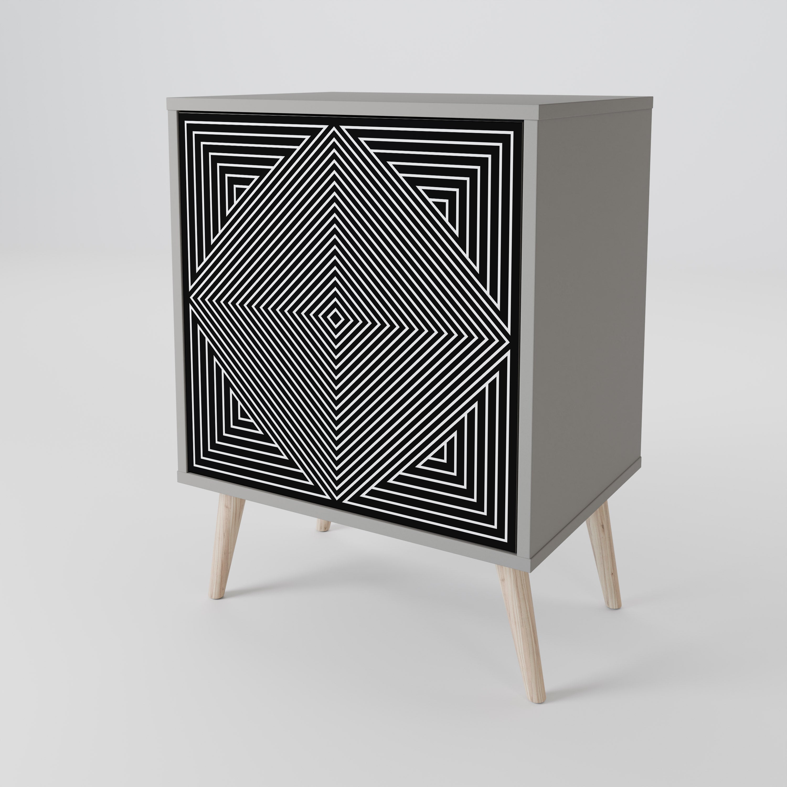 POLYGON ILLUSION 1-Door Sideboard