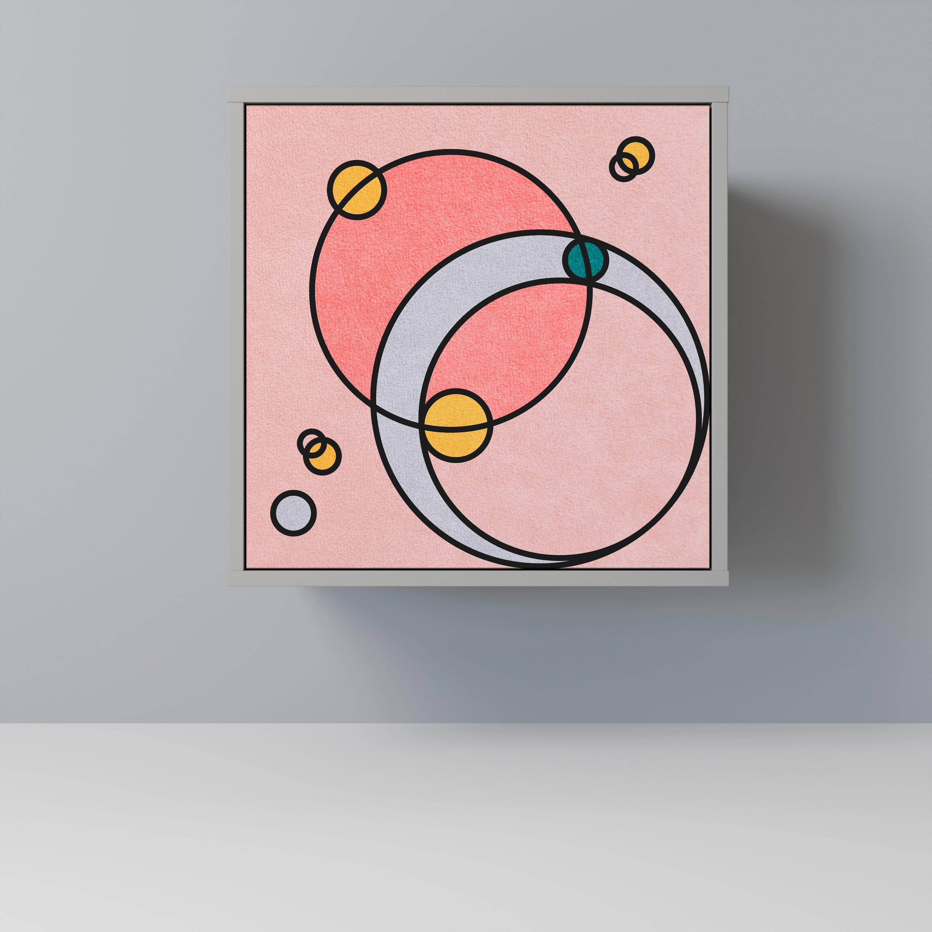 GOSSAMER ECHOES Aparador de 1 Porta em Acabamento Cinzento