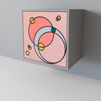 GOSSAMER ECHOES 1-Door Sideboard in Grey Finish