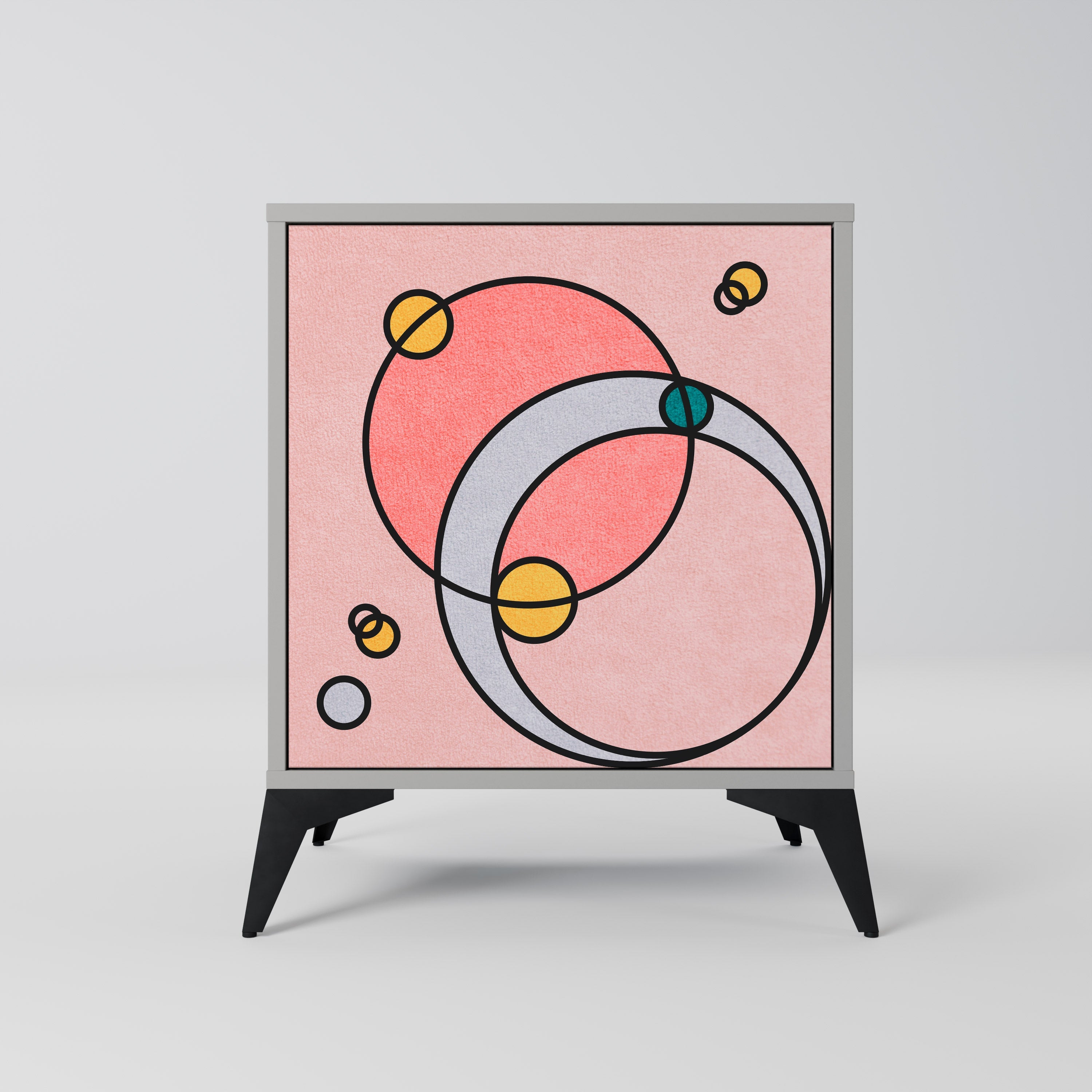 GOSSAMER ECHOES Aparador de 1 Porta em Acabamento Cinzento