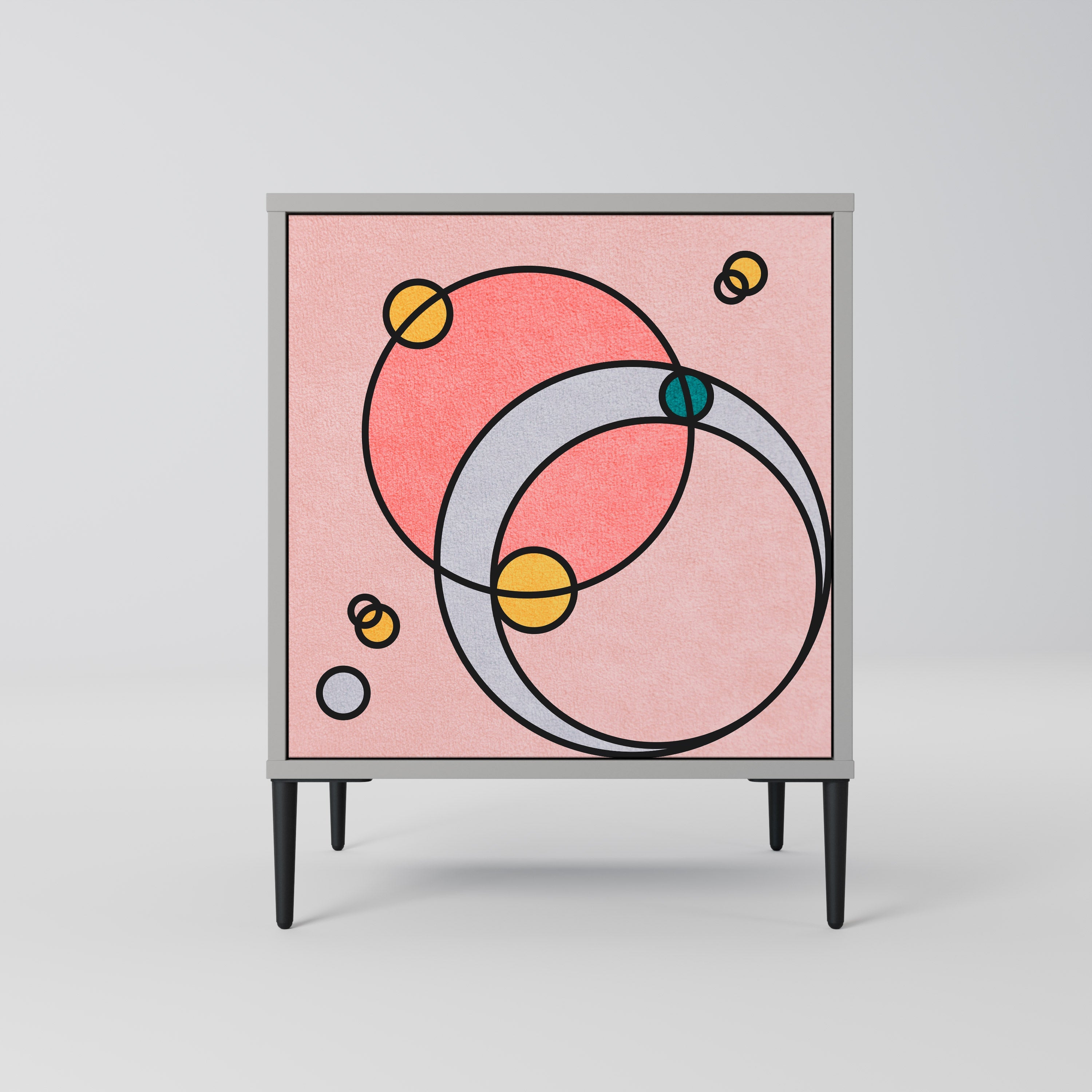 GOSSAMER ECHOES Aparador de 1 Porta em Acabamento Cinzento