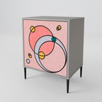 GOSSAMER ECHOES 1-Door Sideboard in Grey Finish