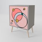 GOSSAMER ECHOES 1-Door Sideboard in Grey Finish