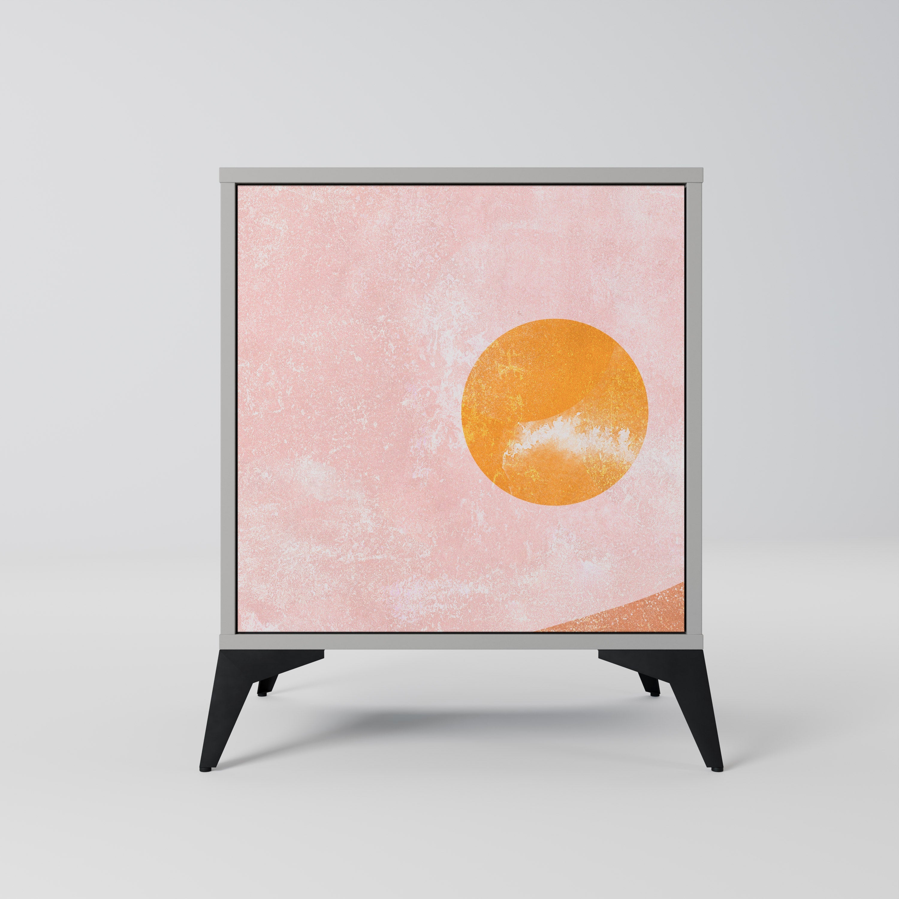 LUMINOUS SUNLIGHT Aparador de 1 Porta em Acabamento Cinzento