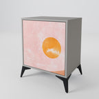 LUMINOUS SUNLIGHT 1-Door Sideboard in Grey Finish