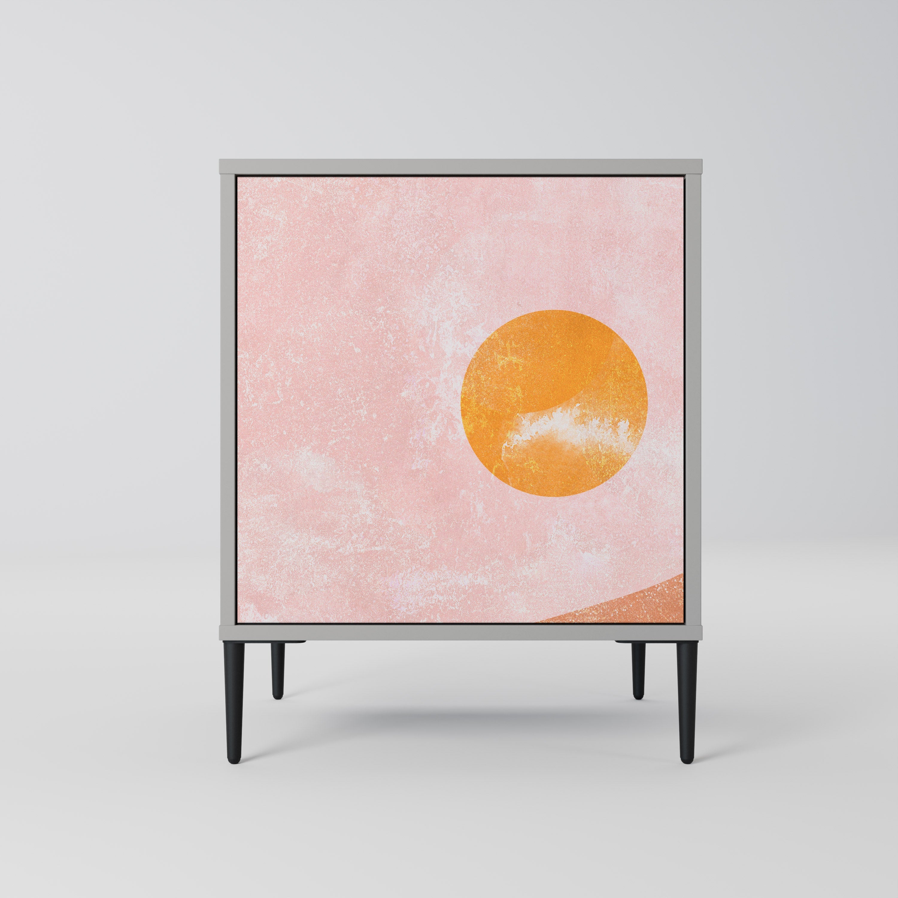 LUMINOUS SUNLIGHT Aparador de 1 Porta em Acabamento Cinzento