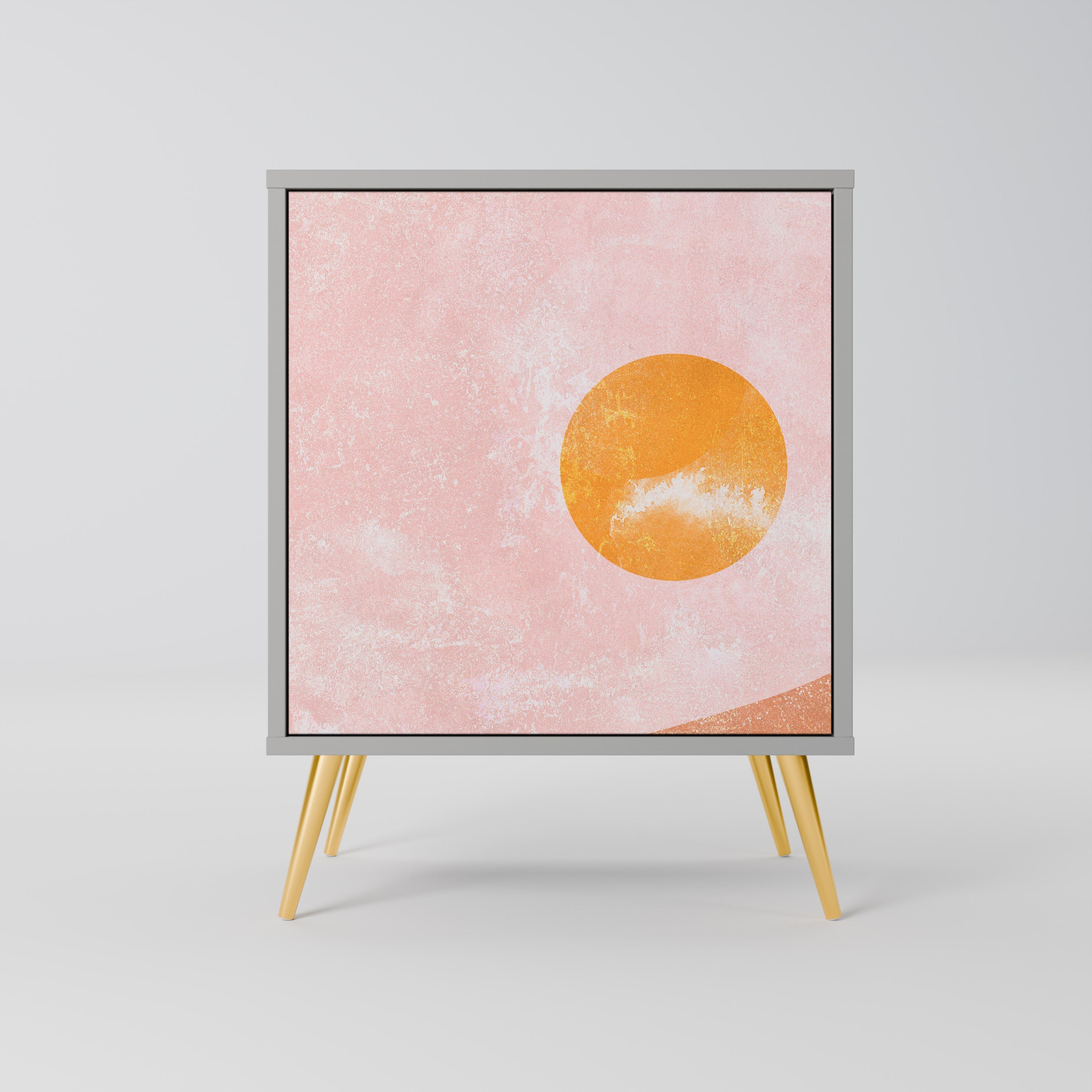 LUMINOUS SUNLIGHT Aparador de 1 Porta em Acabamento Cinzento