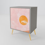 LUMINOUS SUNLIGHT 1-Door Sideboard in Grey Finish