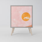 LUMINOUS SUNLIGHT 1-Door Sideboard in Grey Finish