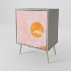 LUMINOUS SUNLIGHT 1-Door Sideboard in Grey Finish