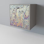 MOSAIC OF COLORS Aparador de 1 Porta em Acabamento Cinzento