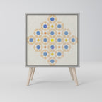 PATTERNED PRISM 1-Door Sideboard in Grey Finish