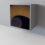 HOLLOW TIME Aparador de 1 Porta em Acabamento Cinzento