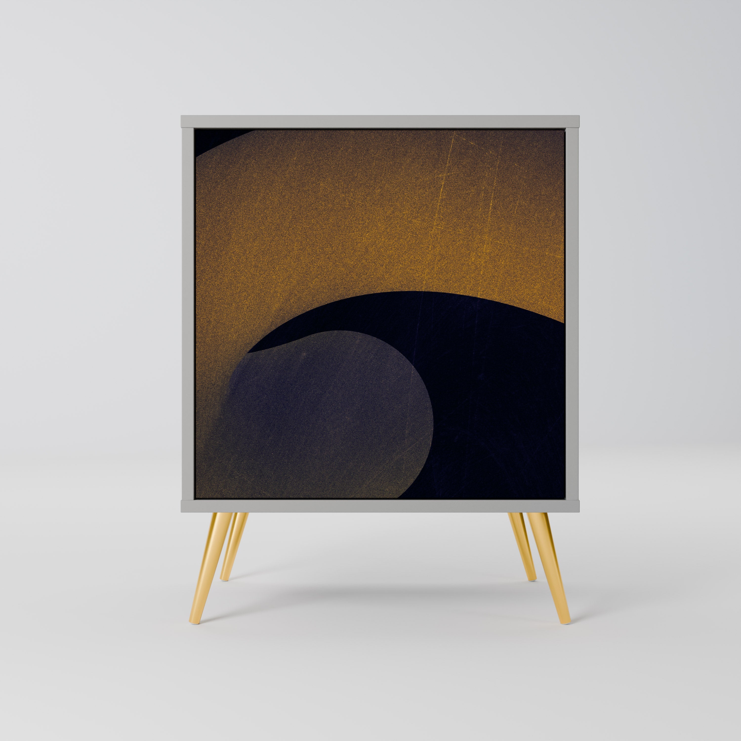 HOLLOW TIME 1-Door Sideboard in Grey Finish