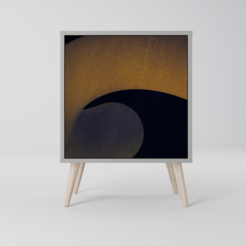 HOLLOW TIME Aparador de 1 Porta em Acabamento Cinzento