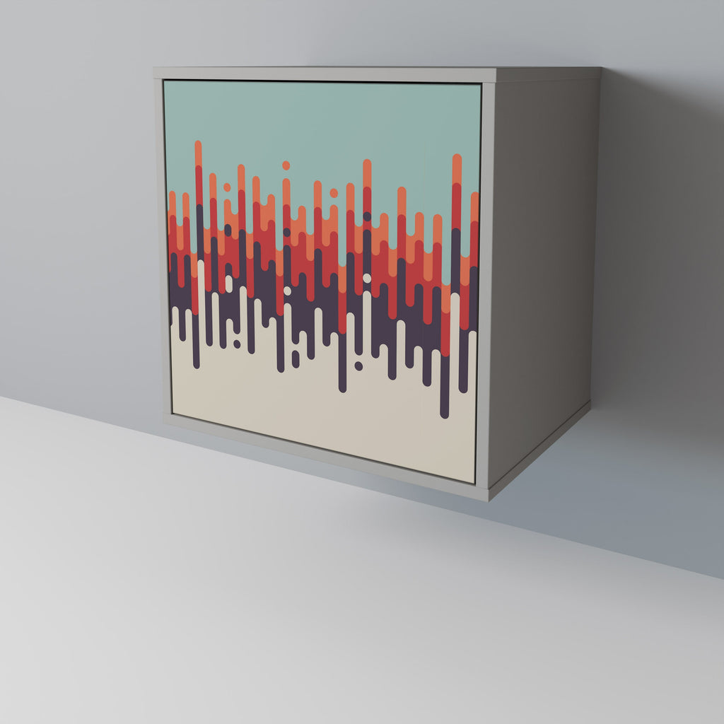 CHROMA CONTOURS Aparador de 1 Porta em Acabamento Cinzento