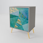 SPECTRUM SPLENDOR Aparador de 1 Porta em Acabamento Cinzento