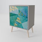 SPECTRUM SPLENDOR Aparador de 1 Porta em Acabamento Cinzento