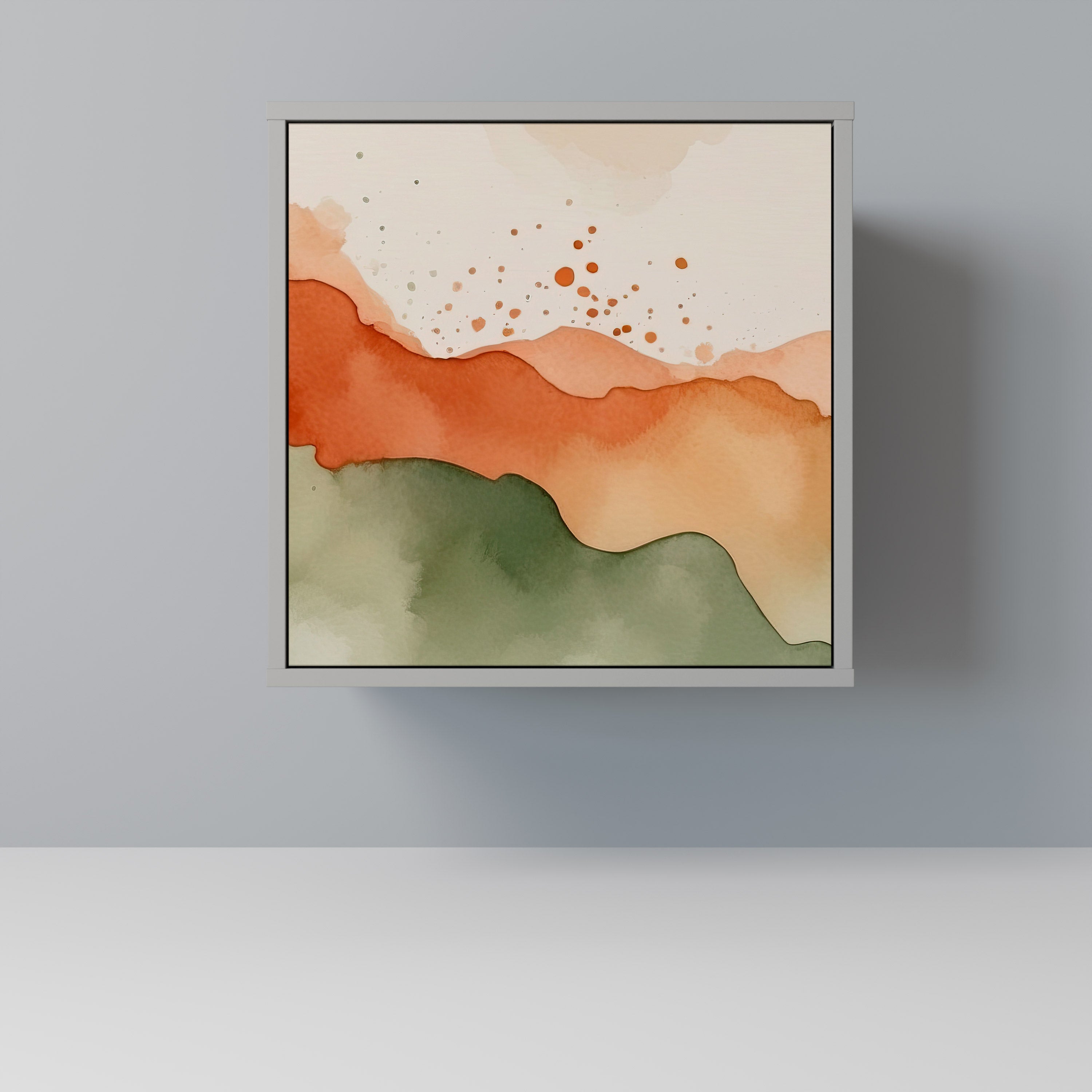 WATERCOLOUR PEAKS 1-Door Sideboard in Grey Finish