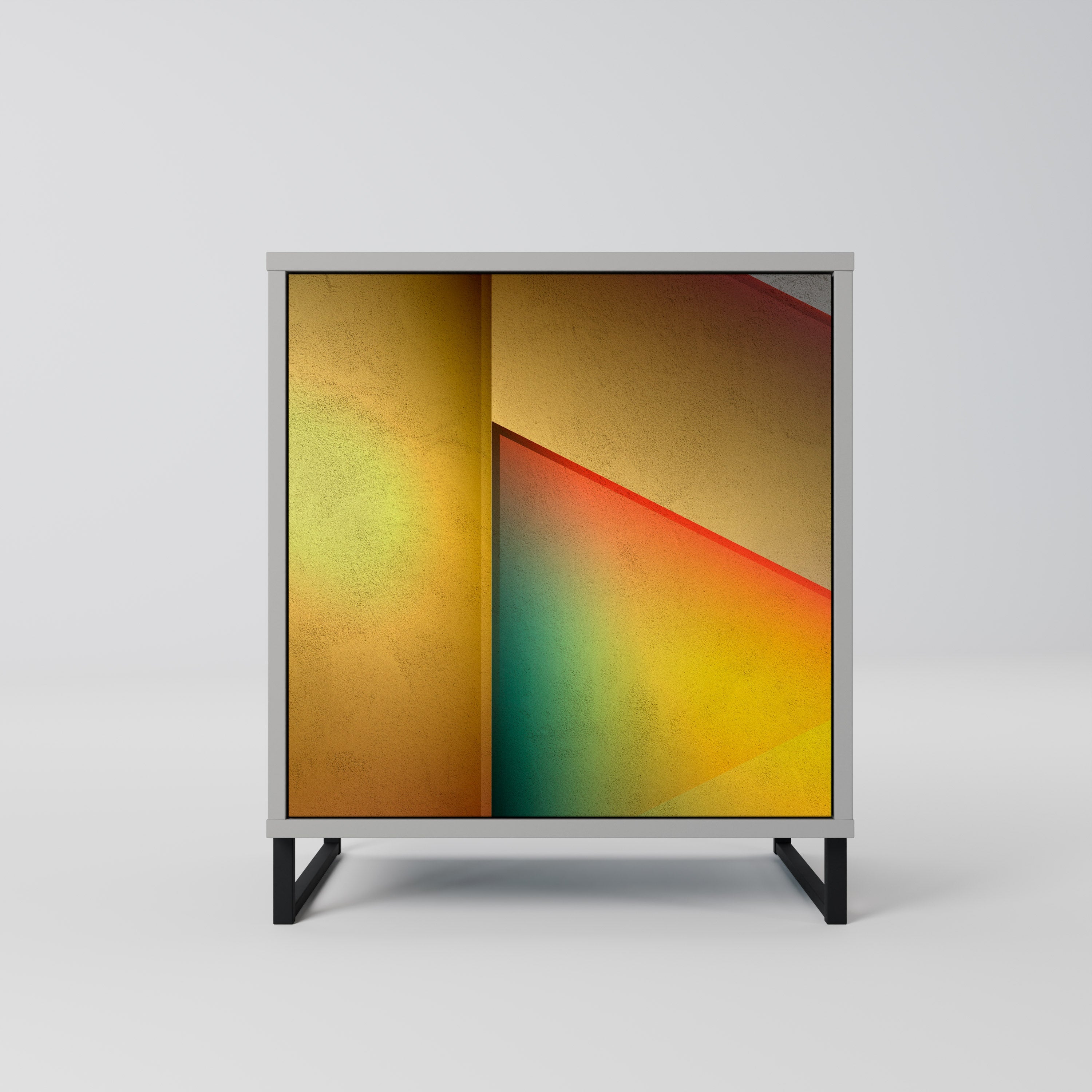 PIERCING SHARPNESS Aparador de 1 Porta em Acabamento Cinzento