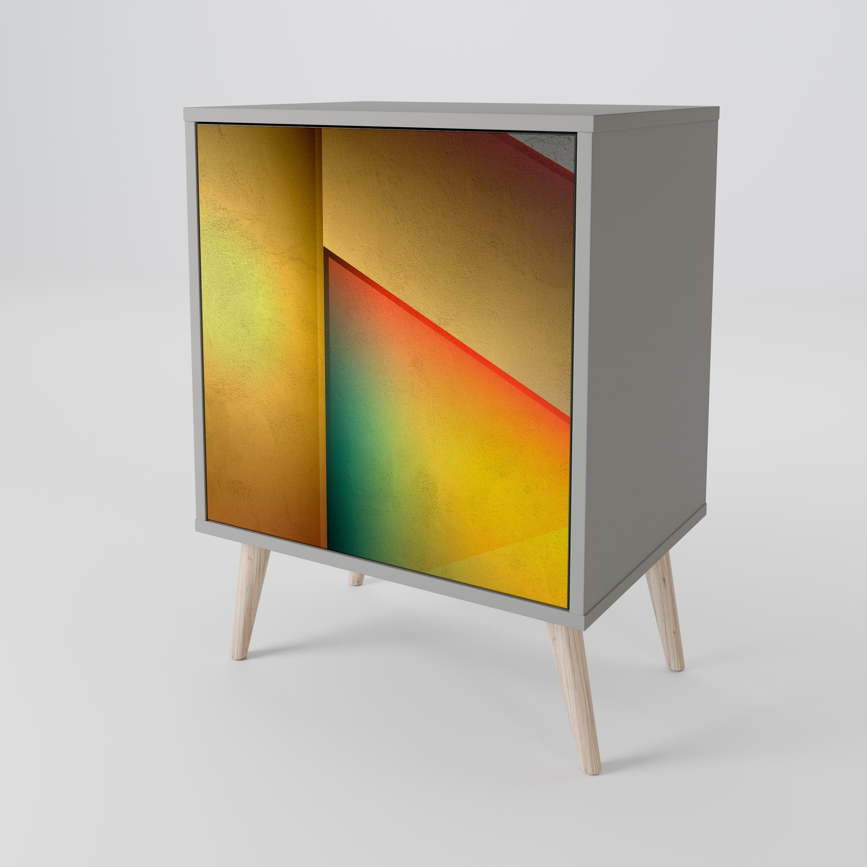 PIERCING SHARPNESS Aparador de 1 Porta em Acabamento Cinzento