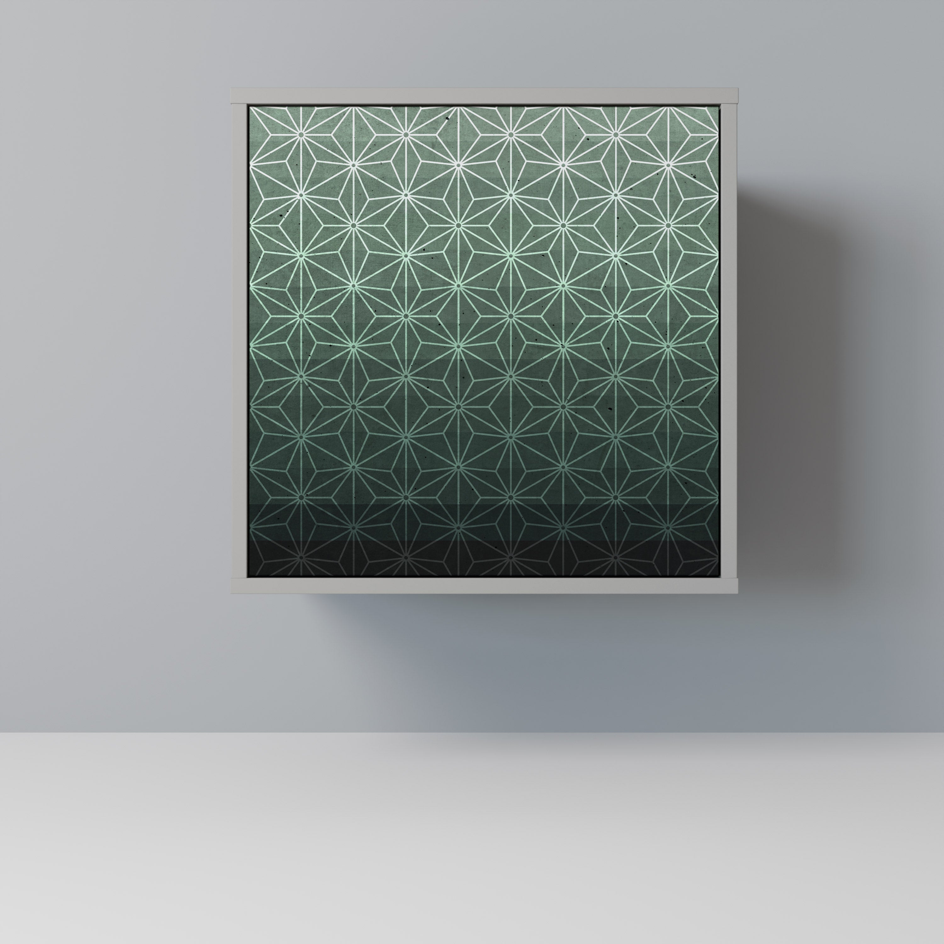 ORNAMENTAL GLIMMER 1-Door Sideboard in Grey Finish