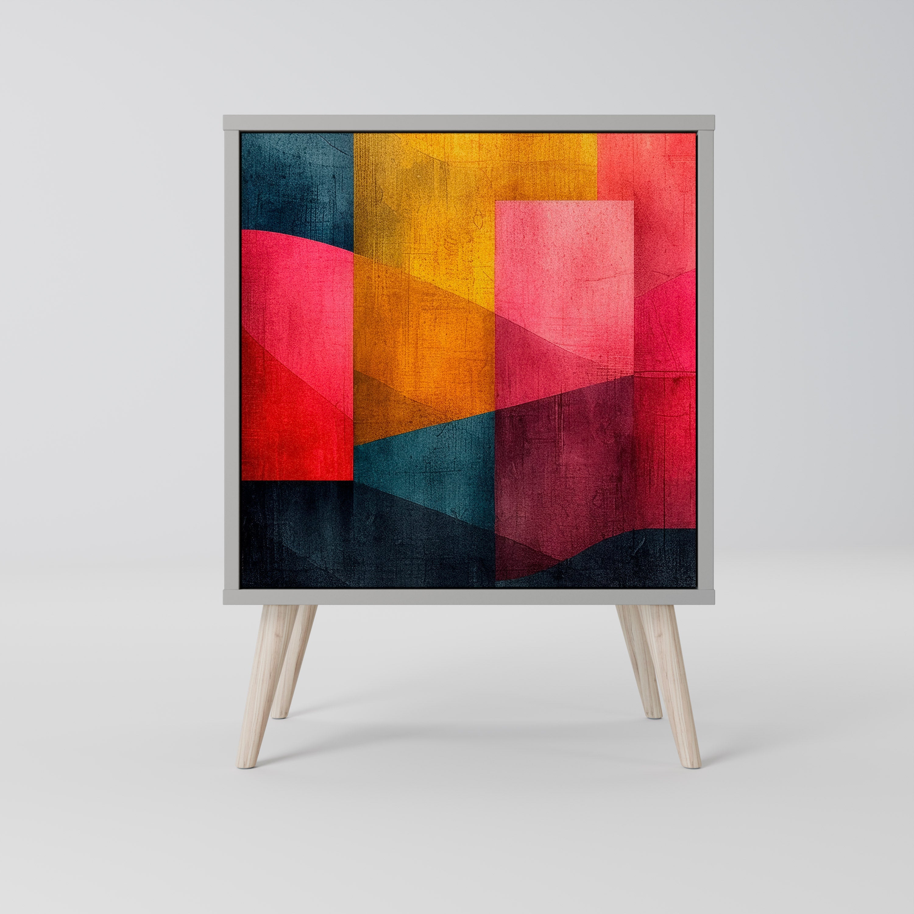 COLORFUL SOUNDS Aparador de 1 Porta em Acabamento Cinzento