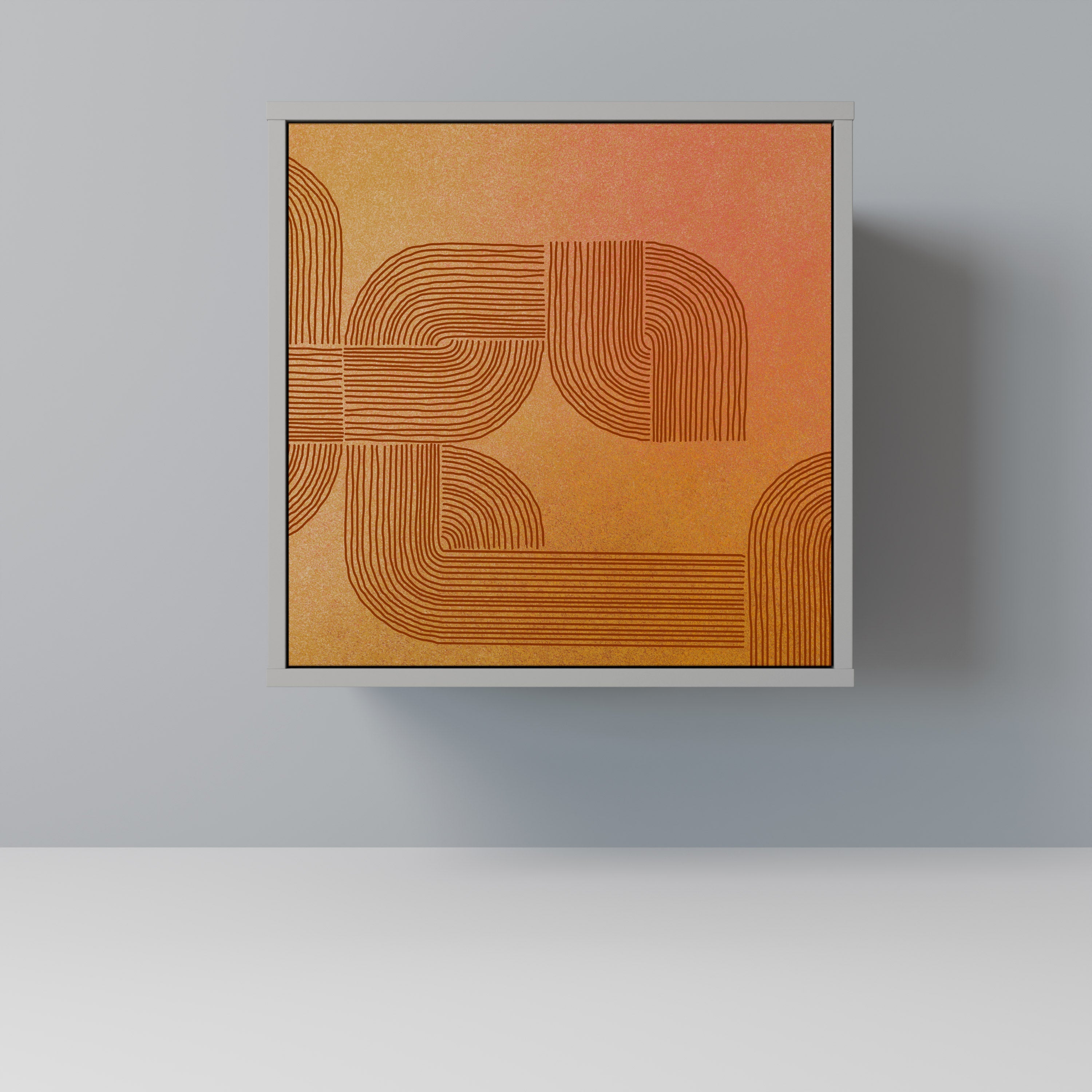 STRENGTHENING RELATION Aparador de 1 Porta em Acabamento Cinzento