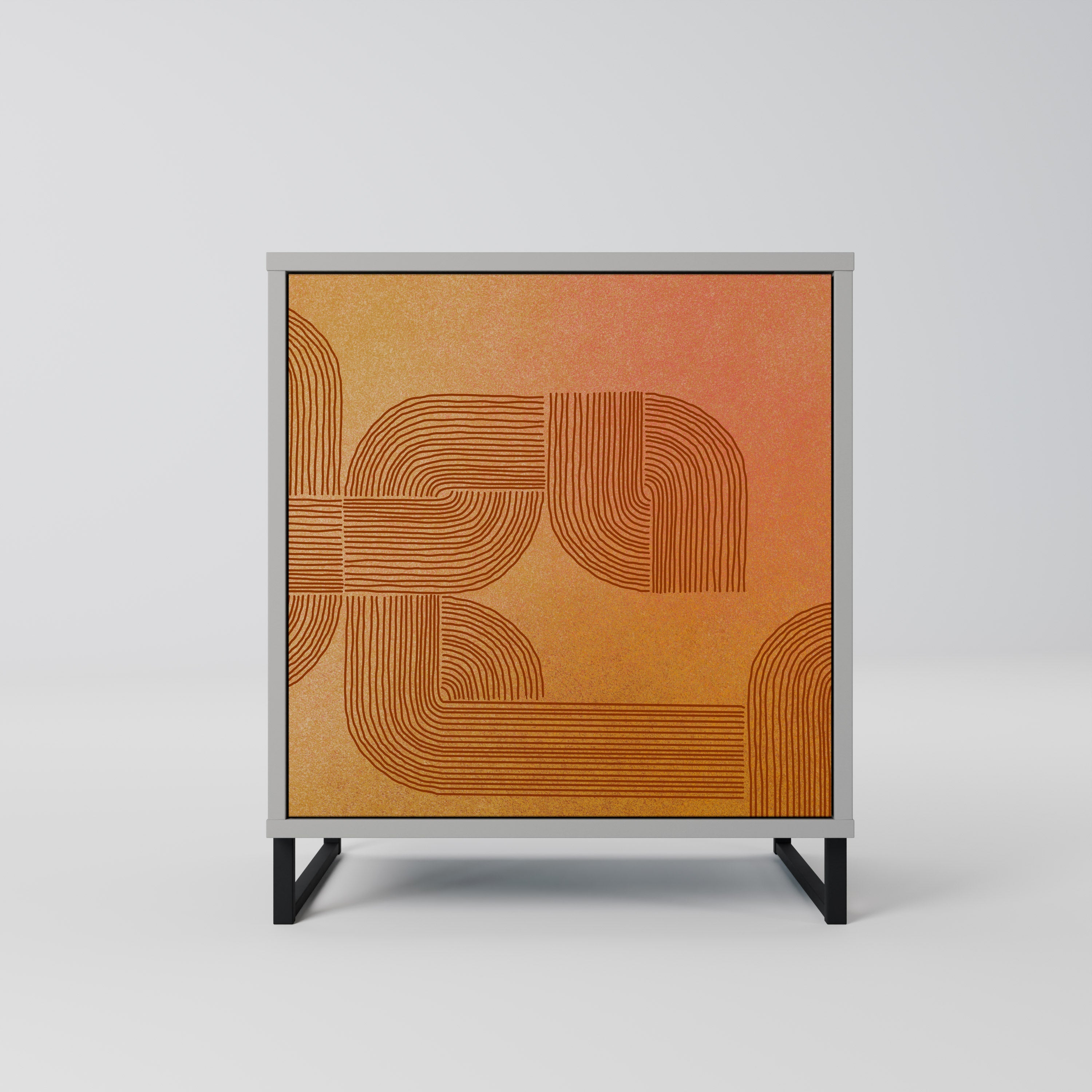 STRENGTHENING RELATION Aparador de 1 Porta em Acabamento Cinzento