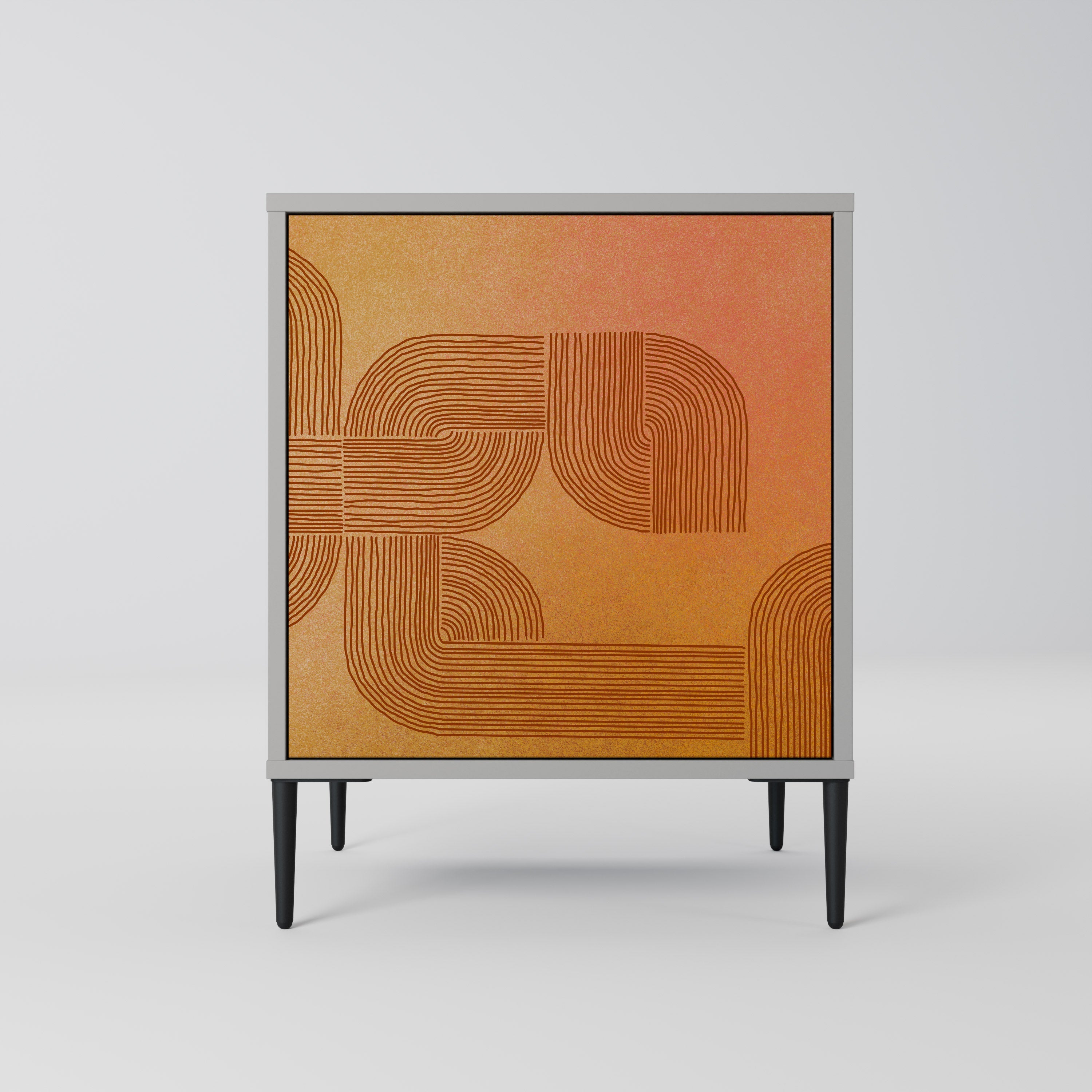 STRENGTHENING RELATION Aparador de 1 Porta em Acabamento Cinzento