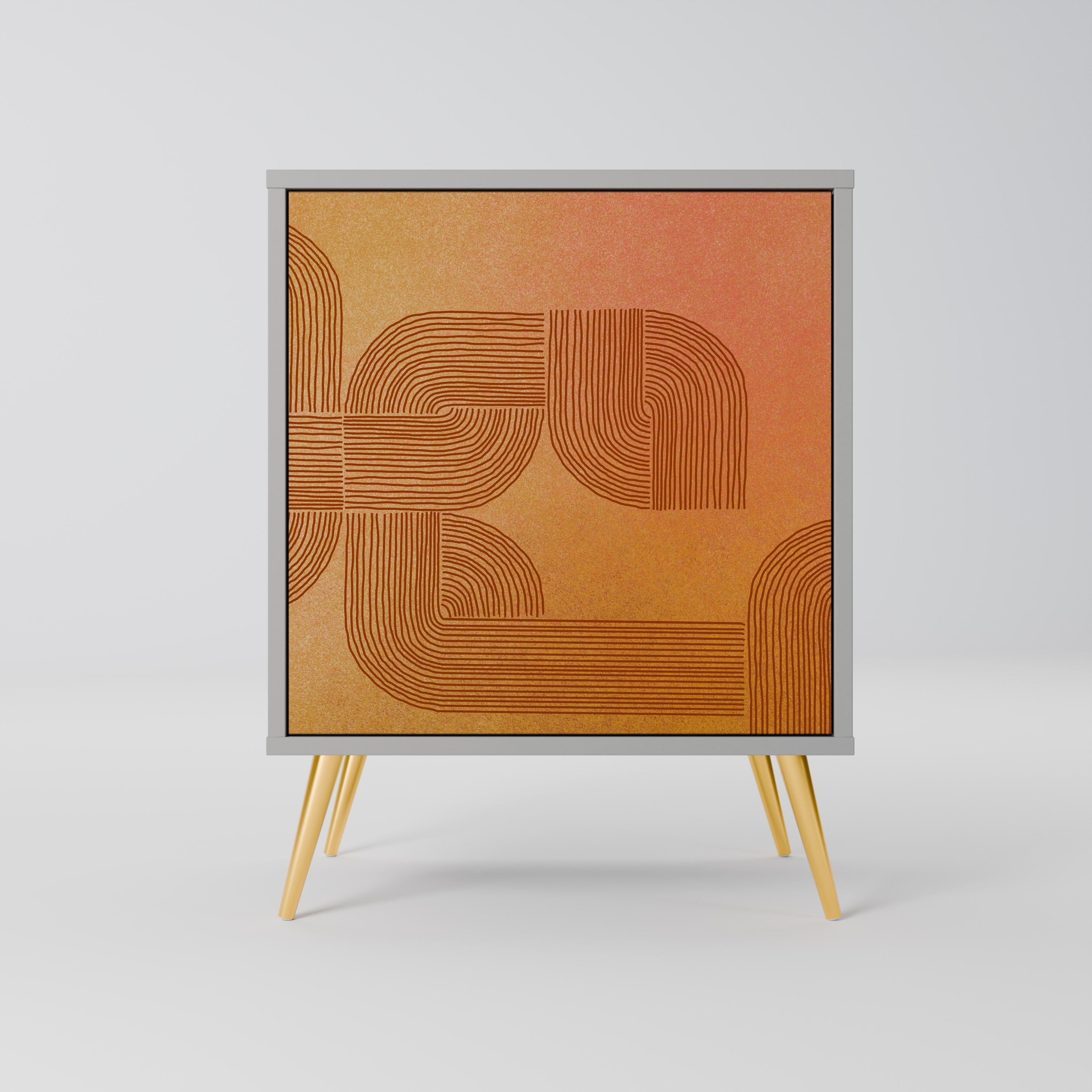 STRENGTHENING RELATION Aparador de 1 Porta em Acabamento Cinzento