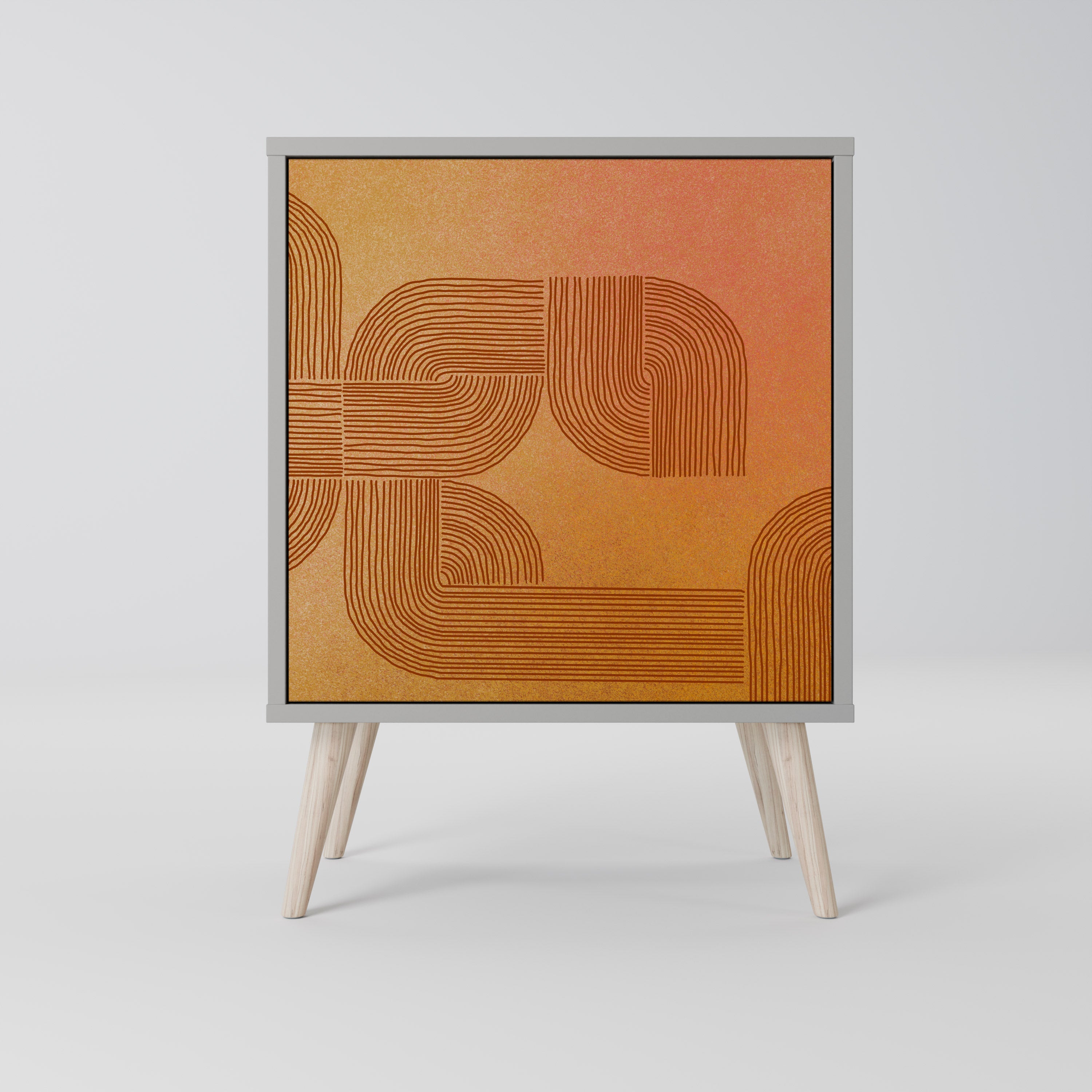 STRENGTHENING RELATION Aparador de 1 Porta em Acabamento Cinzento