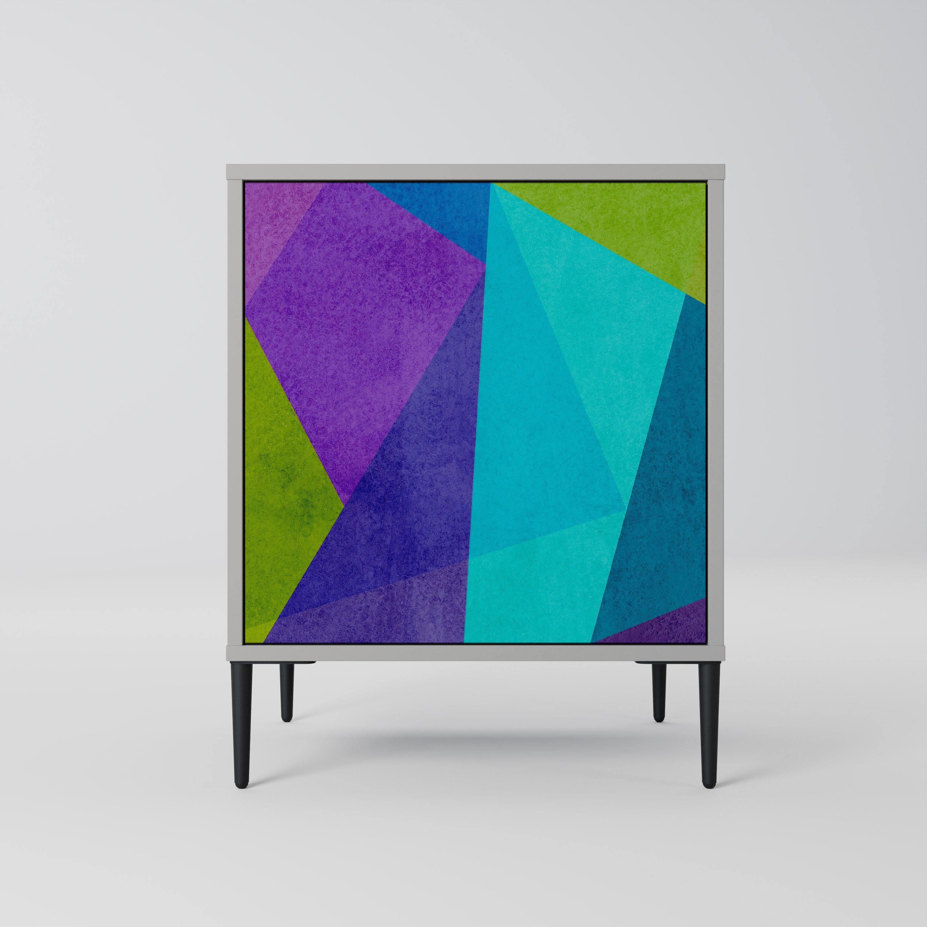 COLD SHOWCASE 1-Door Sideboard in Grey Finish