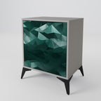POLYGONAL FLOATING 1-Door Sideboard in Grey Finish