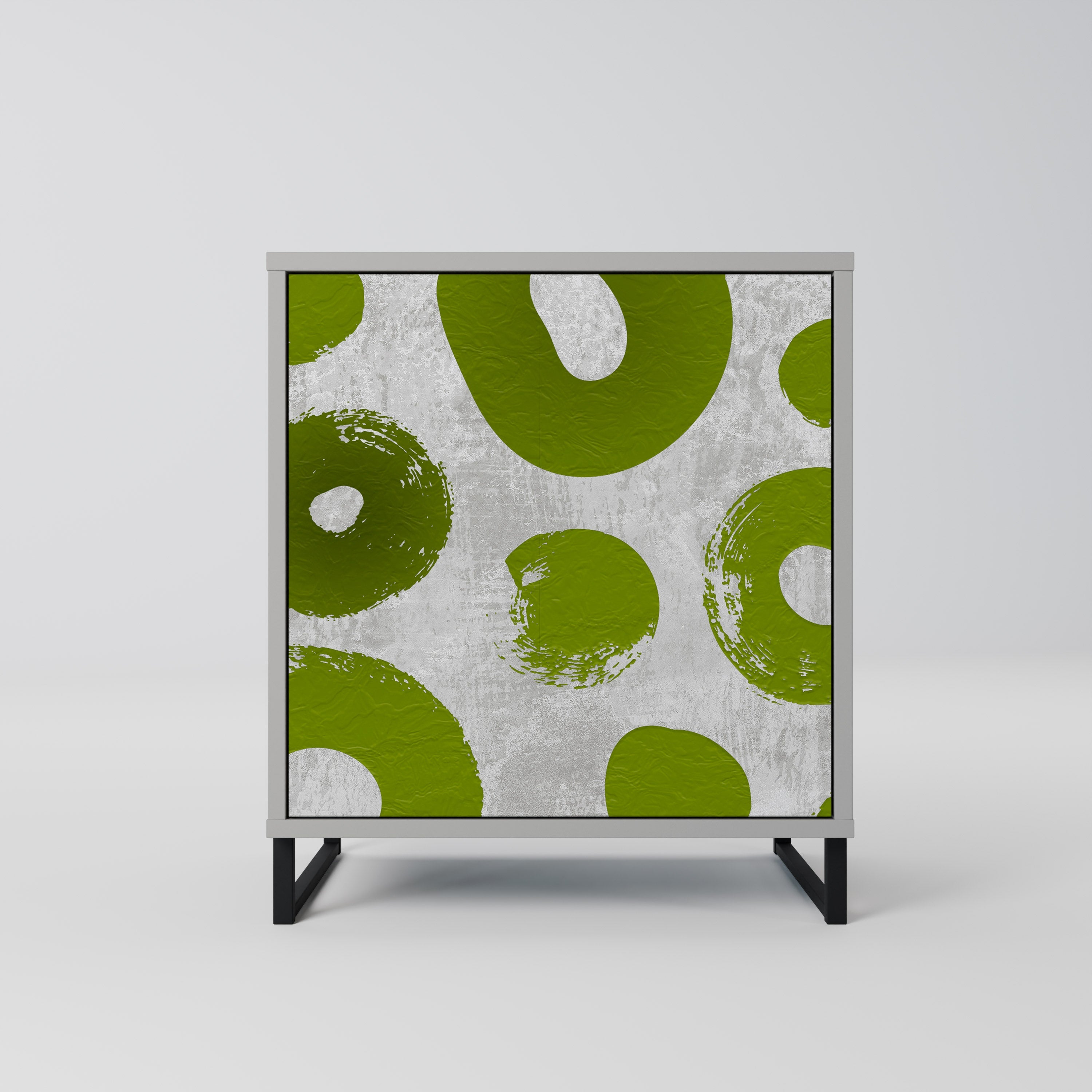 GREEN RHAPSODY Aparador de 1 Porta em Acabamento Cinzento