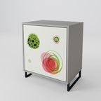 COLORFUL COSMOS Aparador de 1 Porta em Acabamento Cinzento