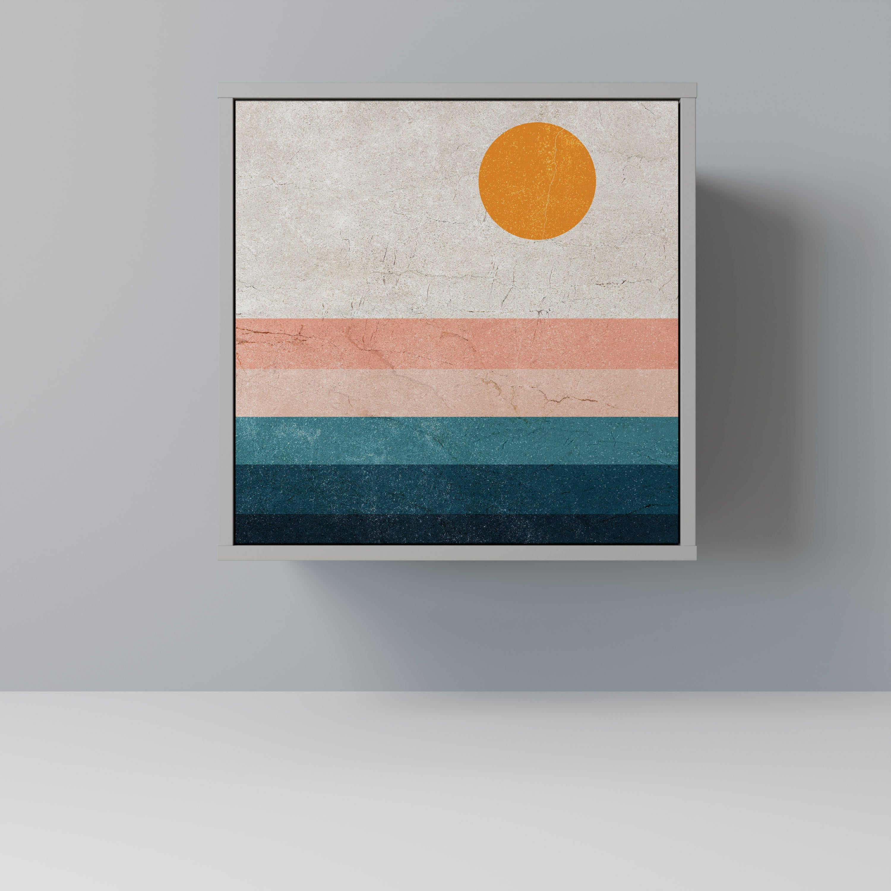 TWO HALVES Aparador de 1 Porta em Acabamento Cinzento