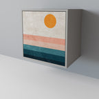 TWO HALVES Aparador de 1 Porta em Acabamento Cinzento