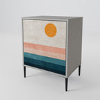 TWO HALVES Aparador de 1 Porta em Acabamento Cinzento