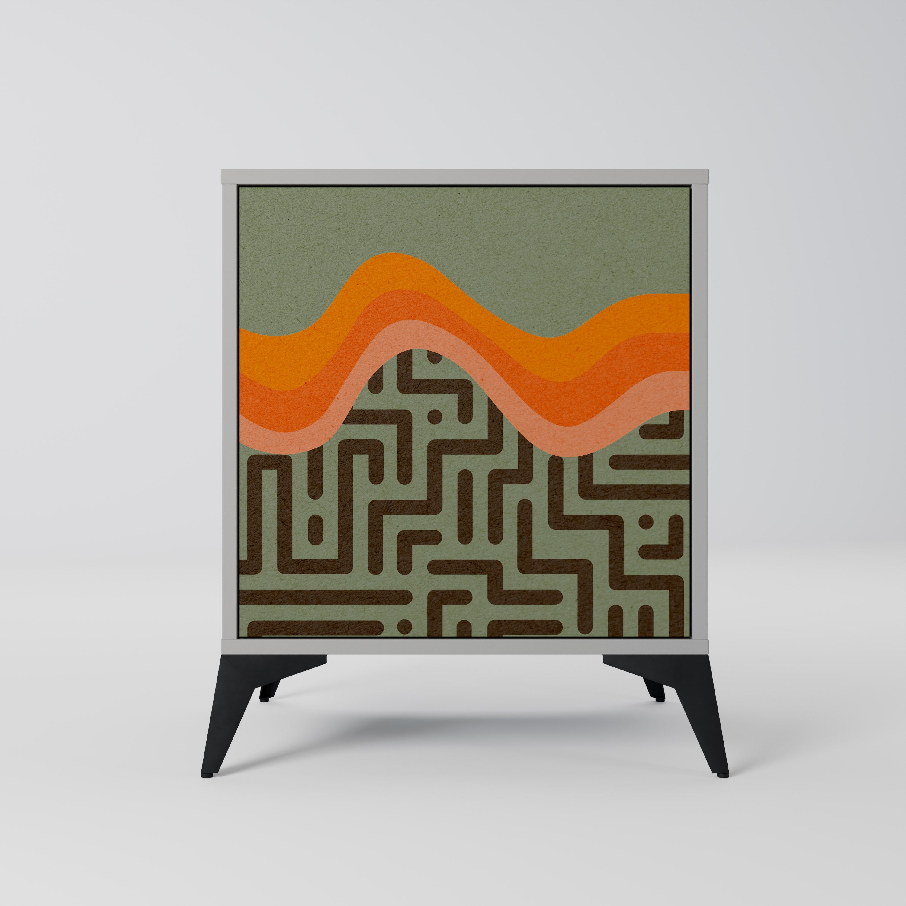 SIMPLE SOLUTIONS Aparador de 1 Porta em Acabamento Cinzento