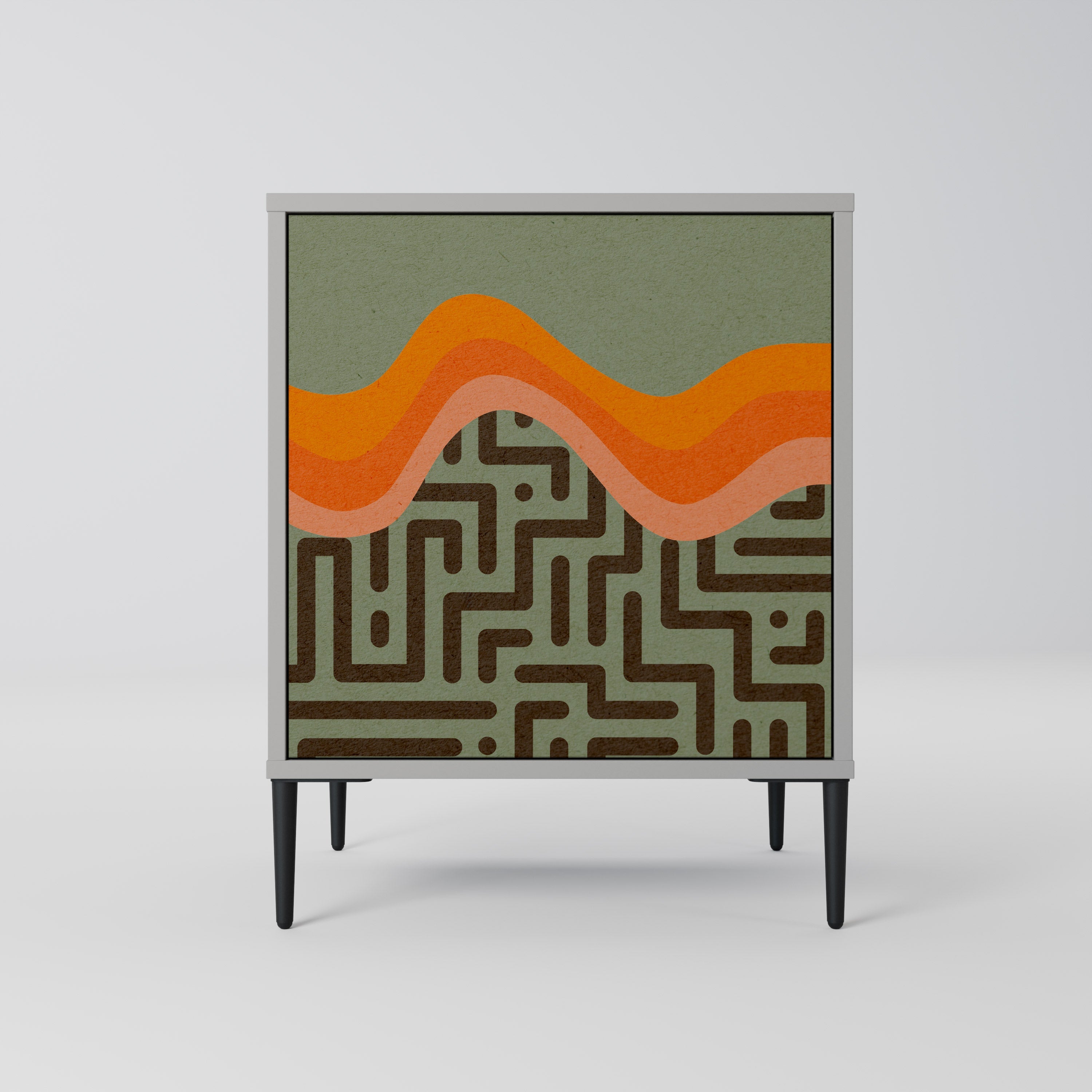 SIMPLE SOLUTIONS Aparador de 1 Porta em Acabamento Cinzento