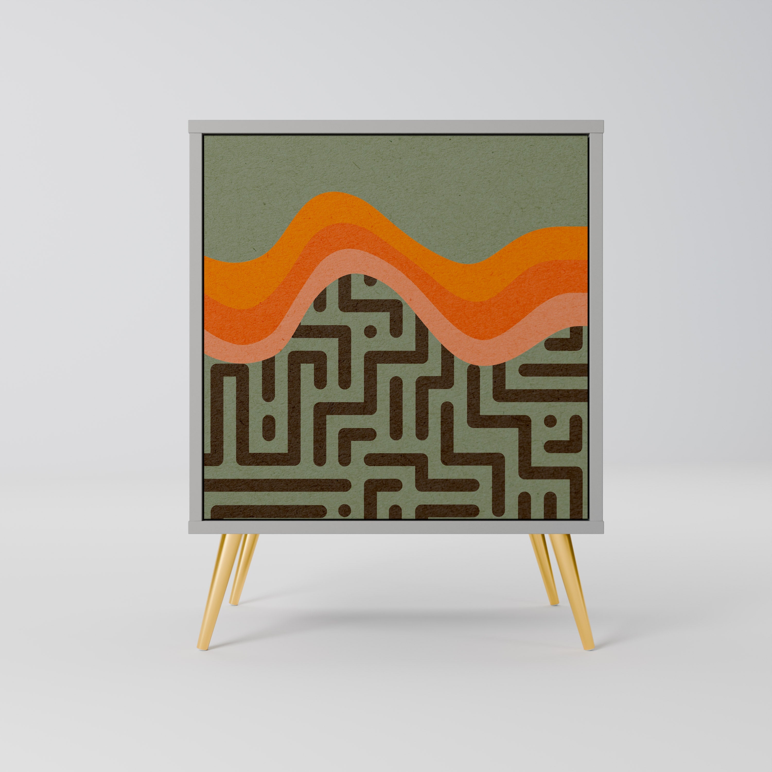 SIMPLE SOLUTIONS Aparador de 1 Porta em Acabamento Cinzento