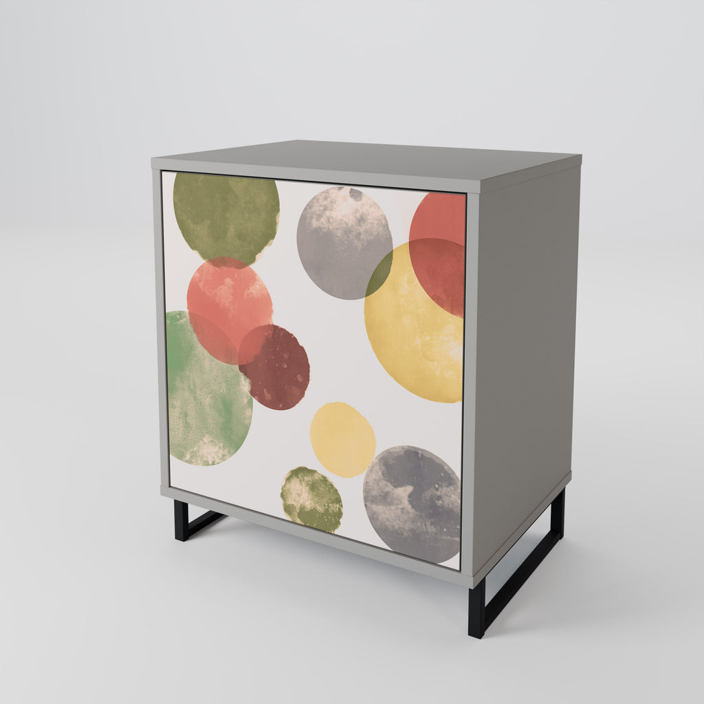 FLEETING HAPPINESS 1-Door Sideboard in Grey Finish