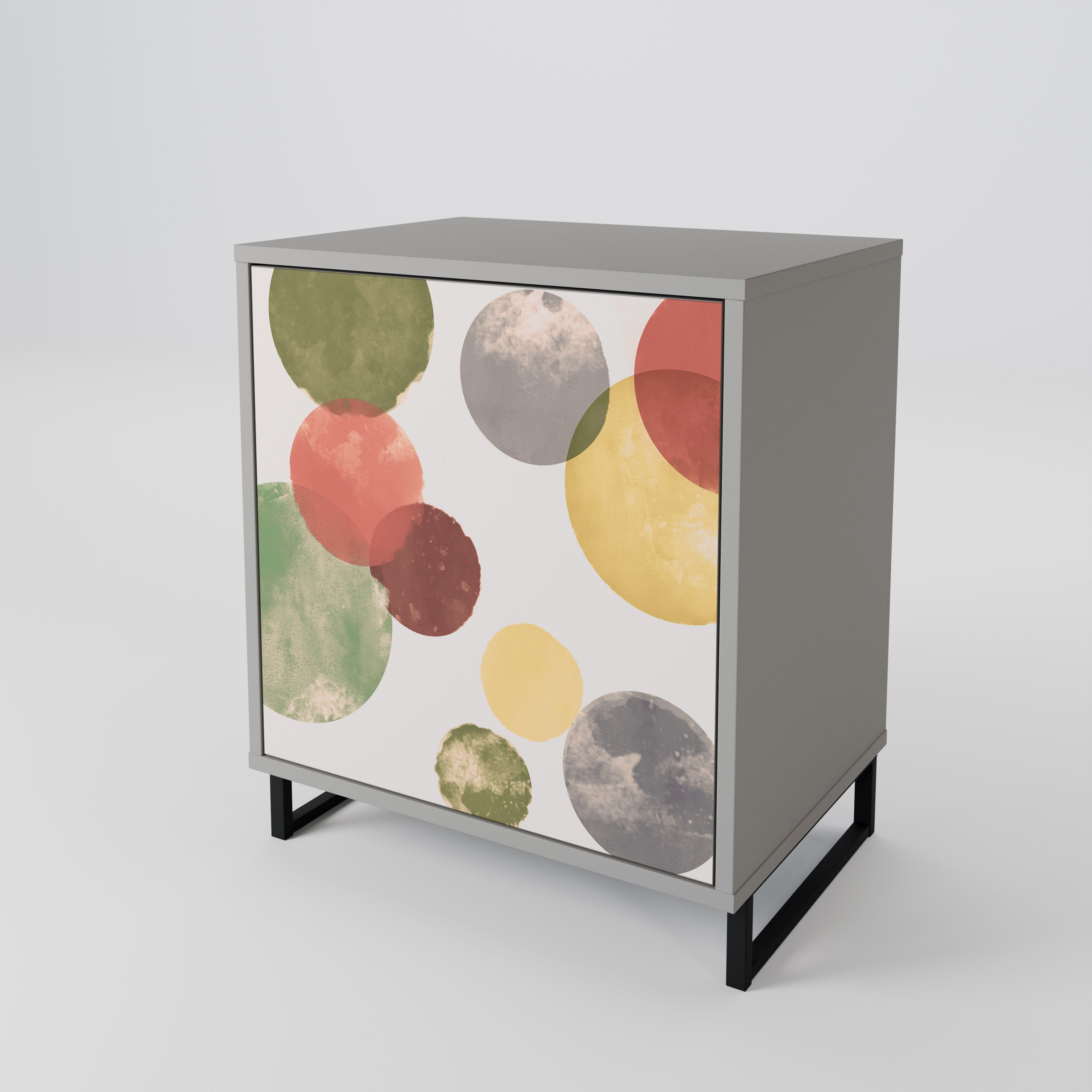 FLEETING HAPPINESS 1-Door Sideboard in Grey Finish